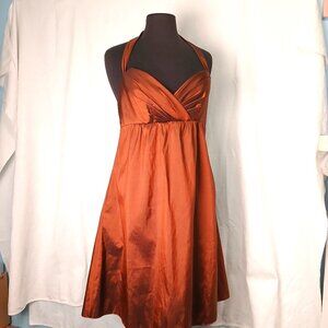 Pixie Style Copper Shimmery Dress with Pockets